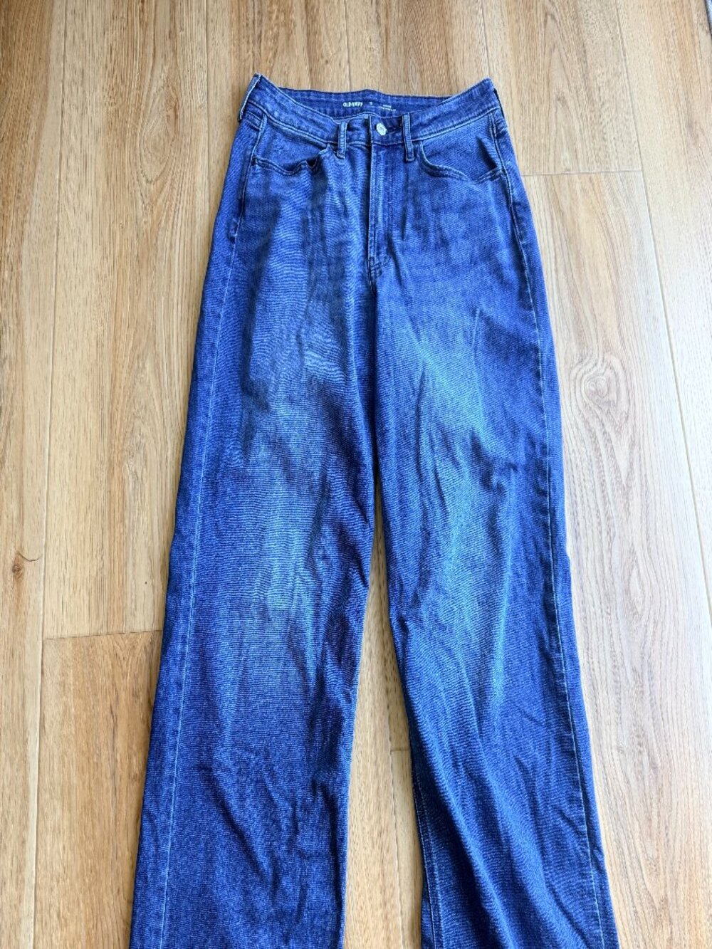 Old Navy High-Rise Wow Wide Leg Jeans 12 Tall Medium Wash